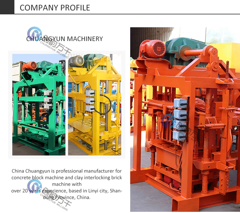 4-40 Manuel Brick Machine Auto Concrete Block Machine