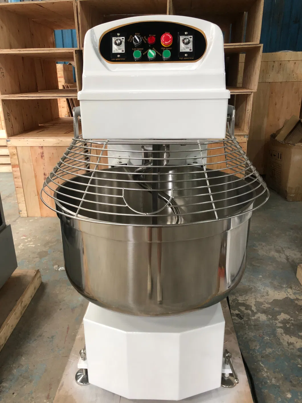 Amasadora De Pan Industrial Baking Equipment Bakery Automatic Spiral Dough Mixer with CE