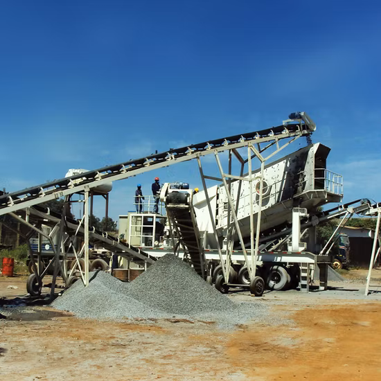 Máquina móvil de piedra de mandíbula/impacto/cono/trituración para planta trituradora de minería de roca de mineral de oro de hierro